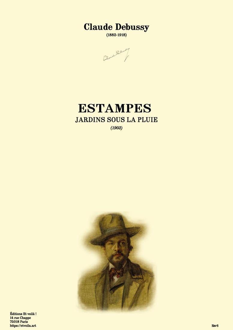 Estampes, Jardins sous la pluie