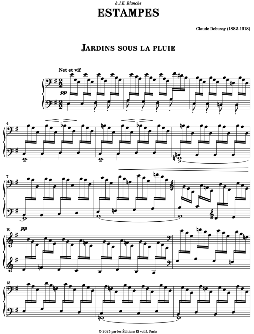 Jardins sous la pluie