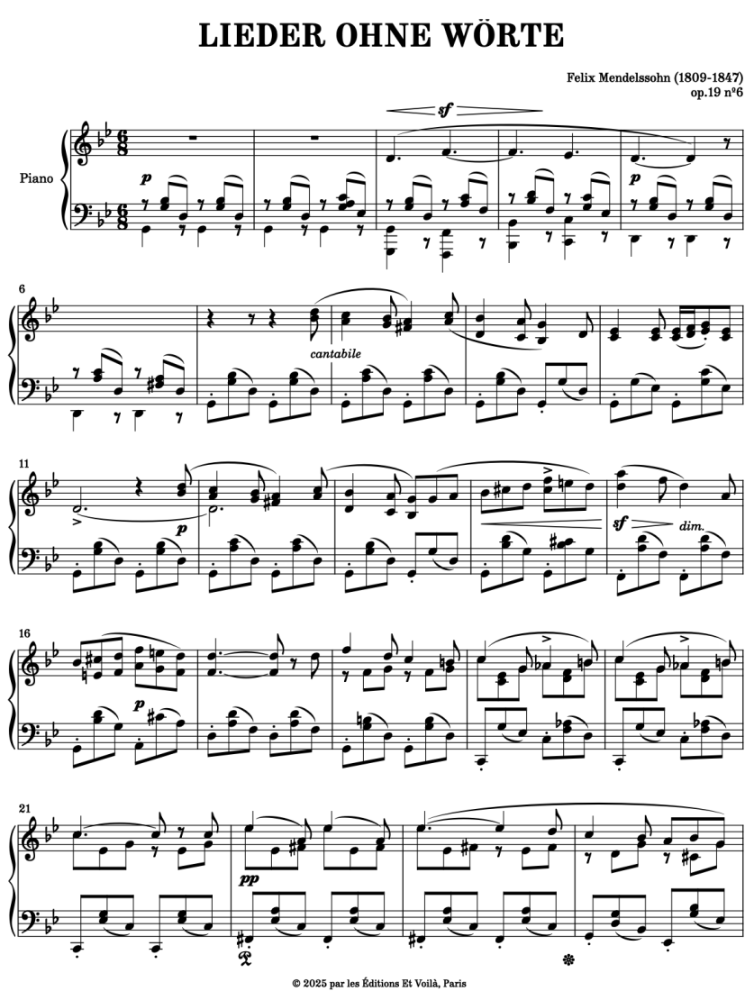 Lieder Ohne Wörte op.19 nº6