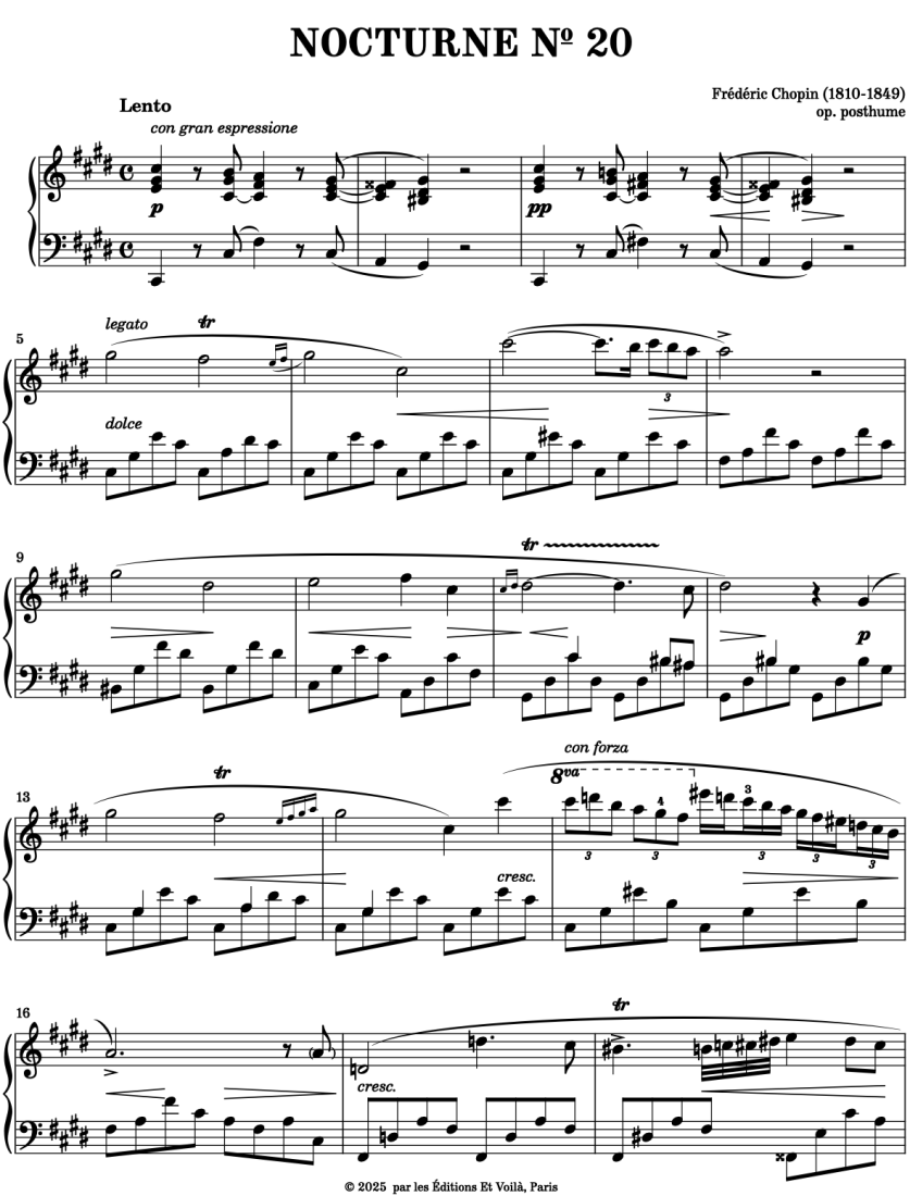 Nocturne nº20 en do# mineur
