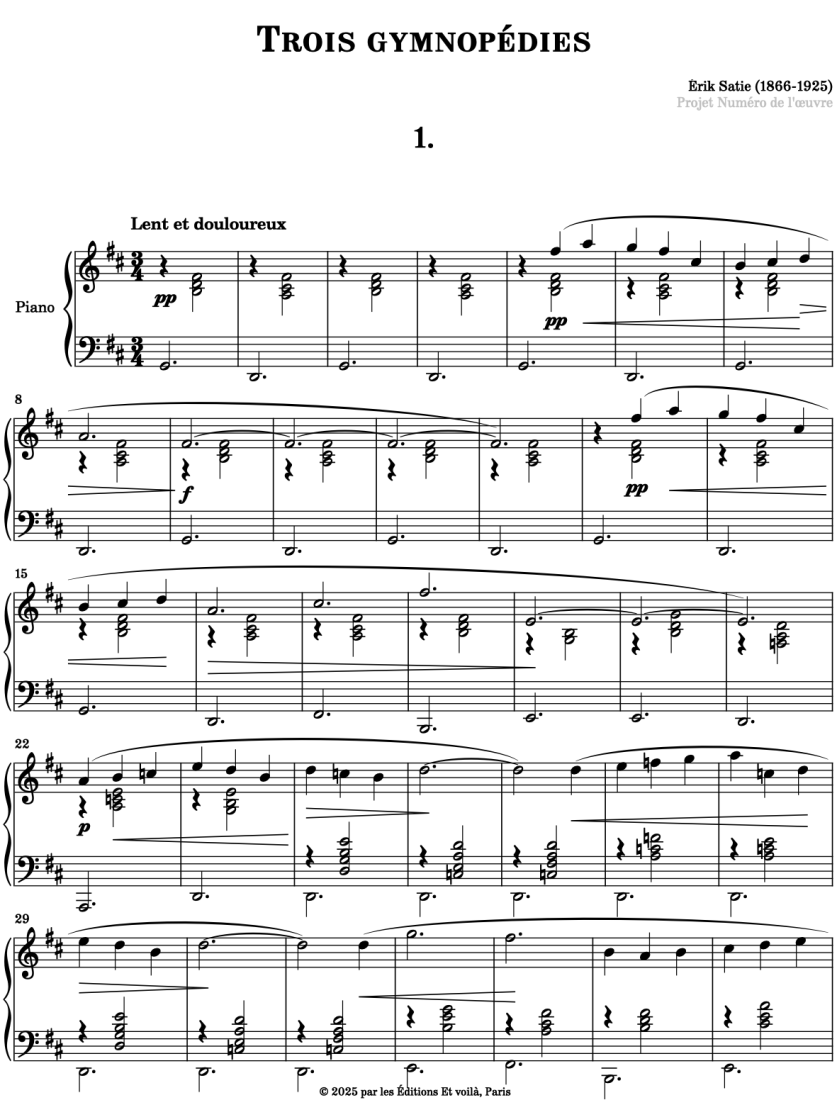 3 gymnopédies
