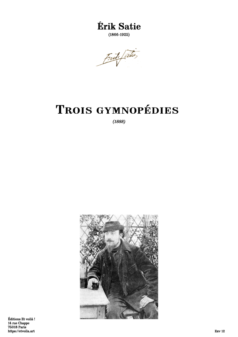 Trois gymnopédies : 1, 2, 3